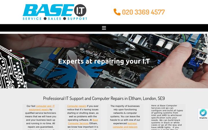 Screenshot of basecomputerrepairskent.co.uk