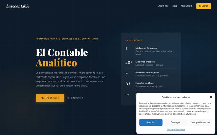 Screenshot of basecontable.com