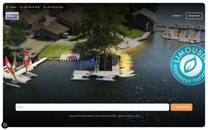Screenshot of basedeloisirslimousin.com