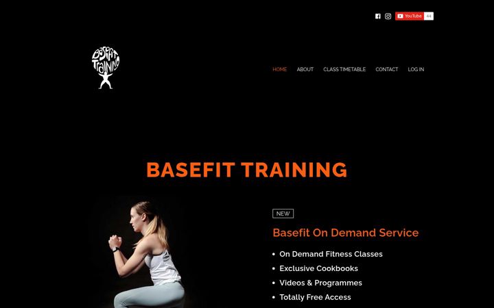 Screenshot of basefit-training.co.uk