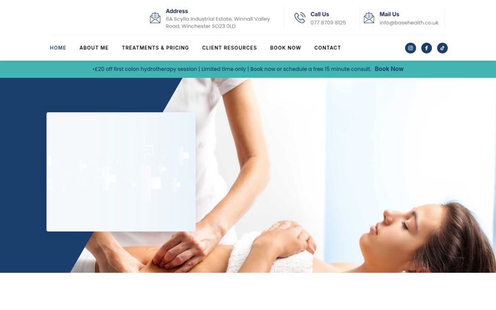 Posnetek zaslona basehealth.co.uk