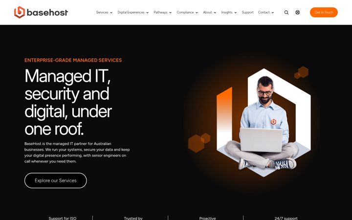 Screenshot of basehost.com.au