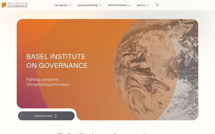 Screenshot of baselgovernance.org
