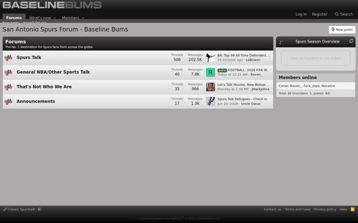Screenshot of baselinebums.com