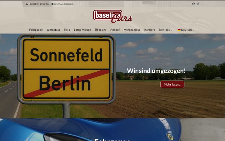 Skärmbild av baselinecars.de