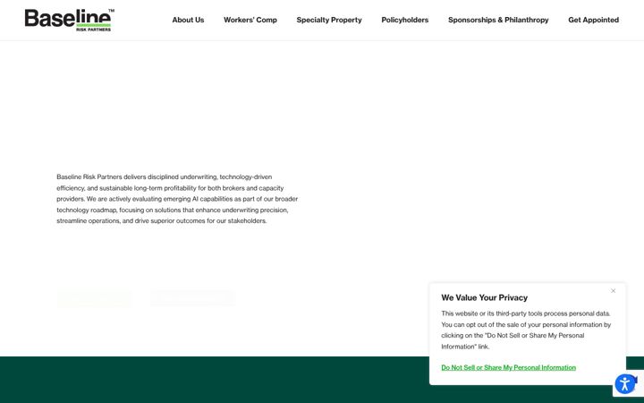 Screenshot of baselineinsurance.com