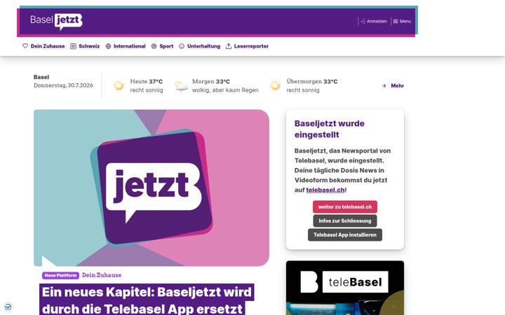 Screenshot of baseljetzt.ch