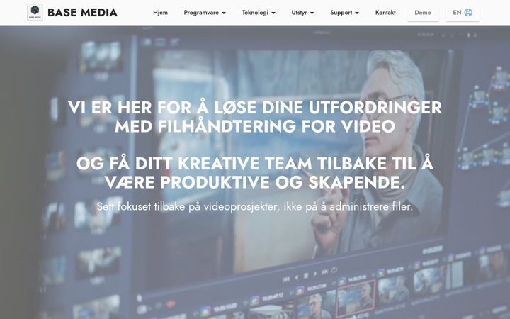Screenshot of basemedia.no