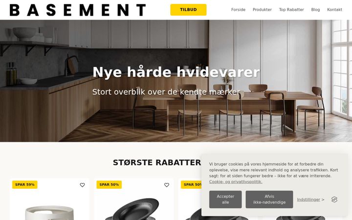 Screenshot of basementjazz.dk