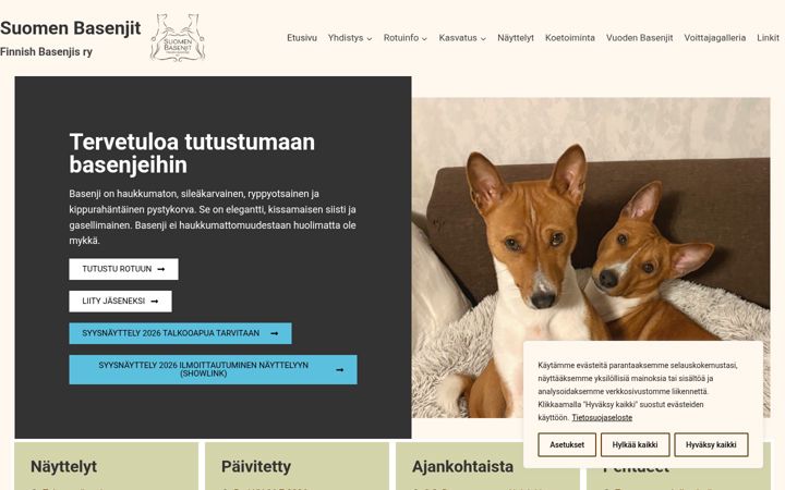Screenshot of basenji.fi