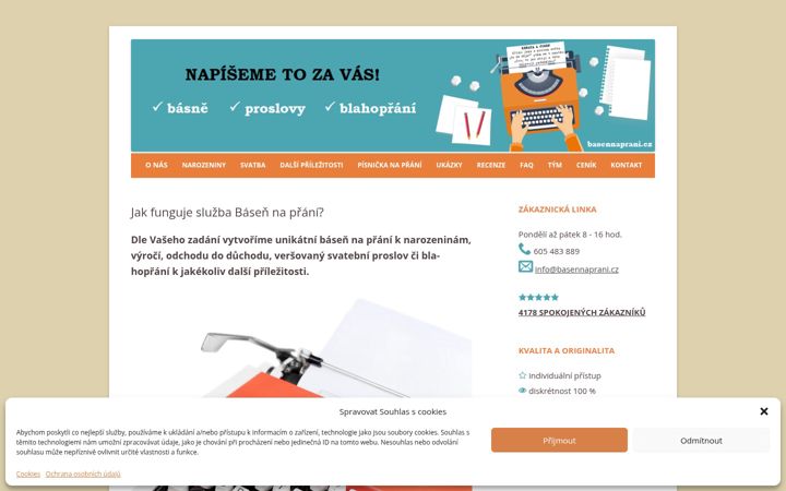 Screenshot of basennaprani.cz