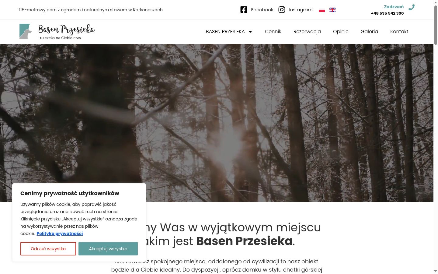 Screenshot des Einwilligungsbanners vor jeglicher Interaktion
