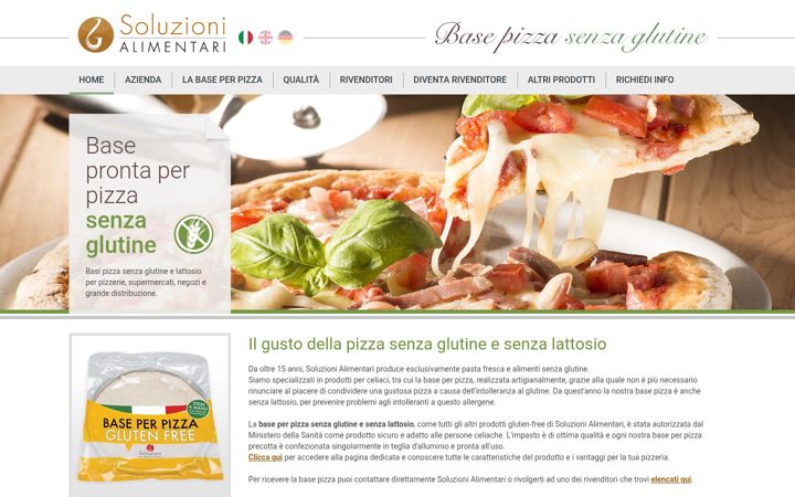 Screenshot of basepizzasenzaglutine.it