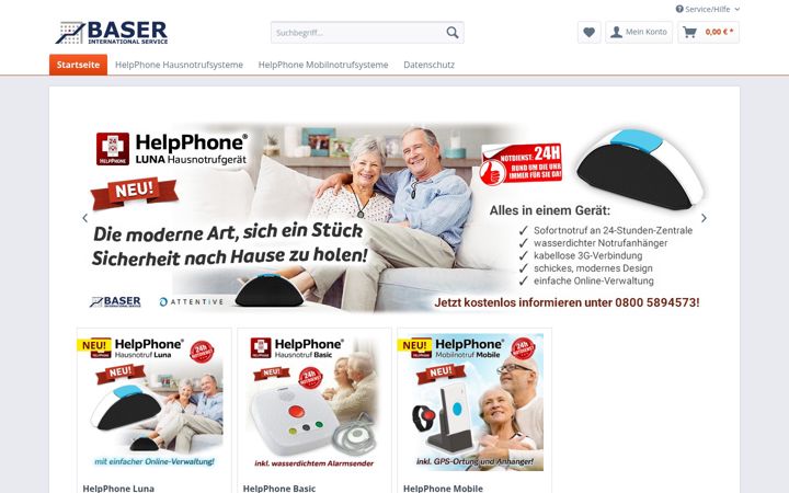 Screenshot of baser-shop.de