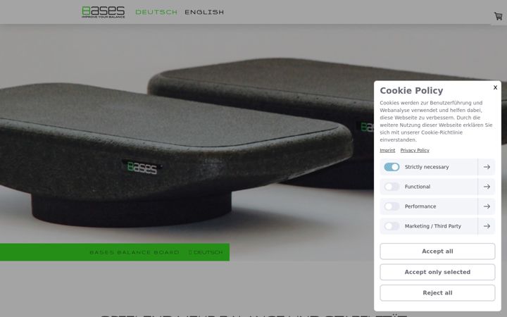 Screenshot of bases-balanceboard.com