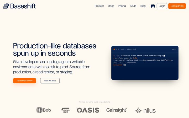 Screenshot of baseshift.com