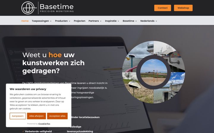 Screenshot of basetime.nl