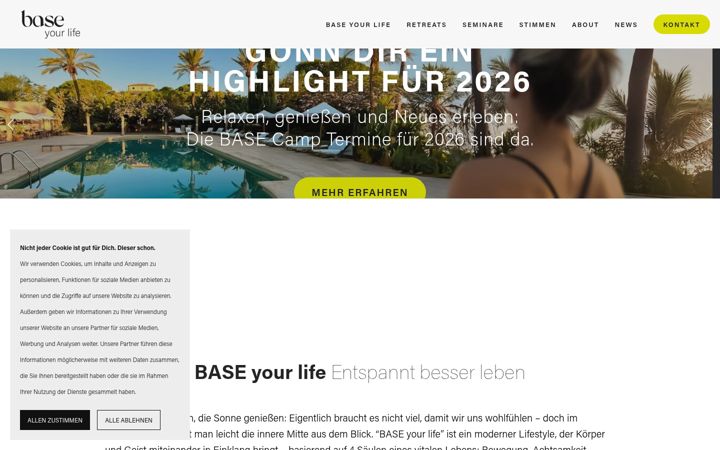 Screenshot of baseyourlife.de