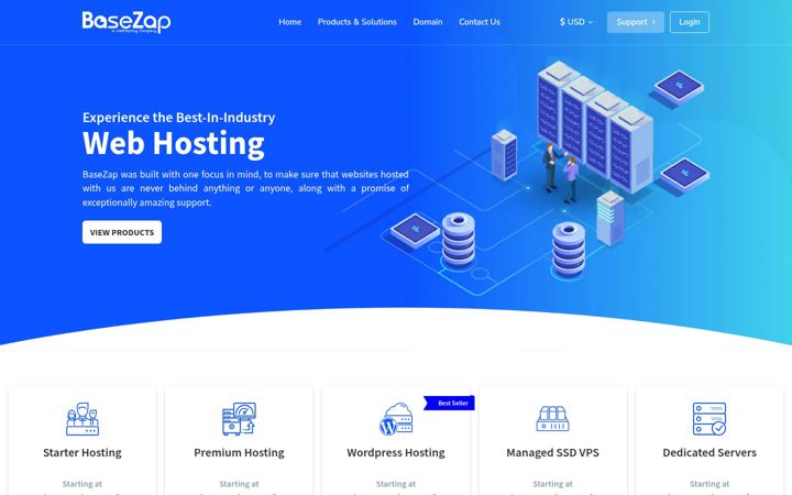 Screenshot of basezap.com