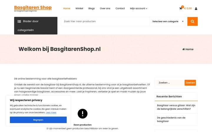 Screenshot of basgitarenshop.nl