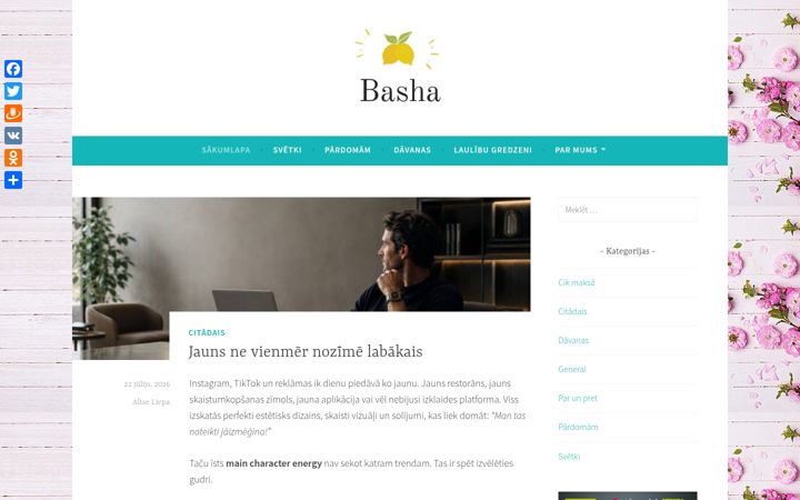 Screenshot of basha.lv