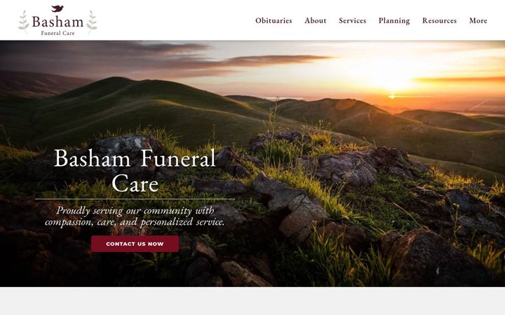 Screenshot of bashamfuneralcare.com