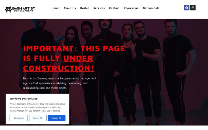 Screenshot of bashartistdevelopment.de