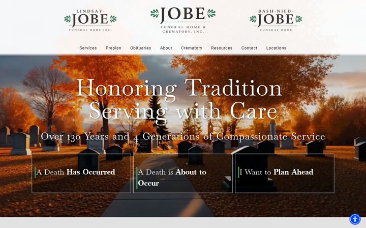 Screenshot of bashniedjobefuneralhome.com