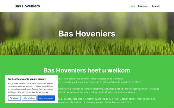 Zrzut ekranu bashoveniers.nl