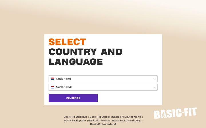 Screenshot von basic-fit.com