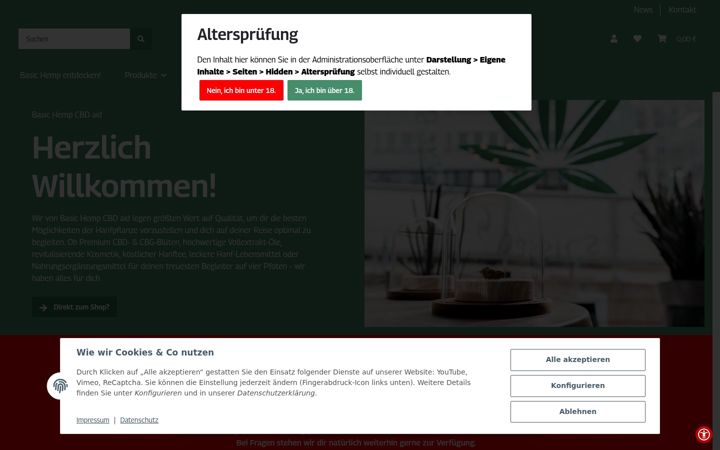 Screenshot of basic-hemp.de