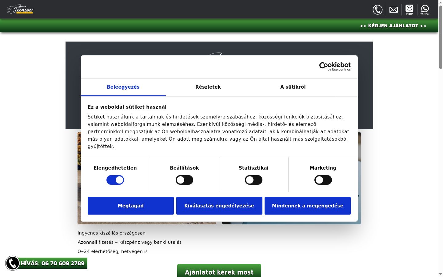 Snímek obrazovky baneru souhlasu zobrazeného před jakoukoli interakcí