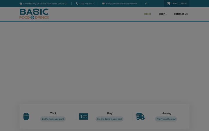 Screenshot of basicfoodanddrinks.com