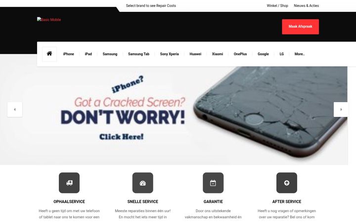 Screenshot of basicmobileshop.nl