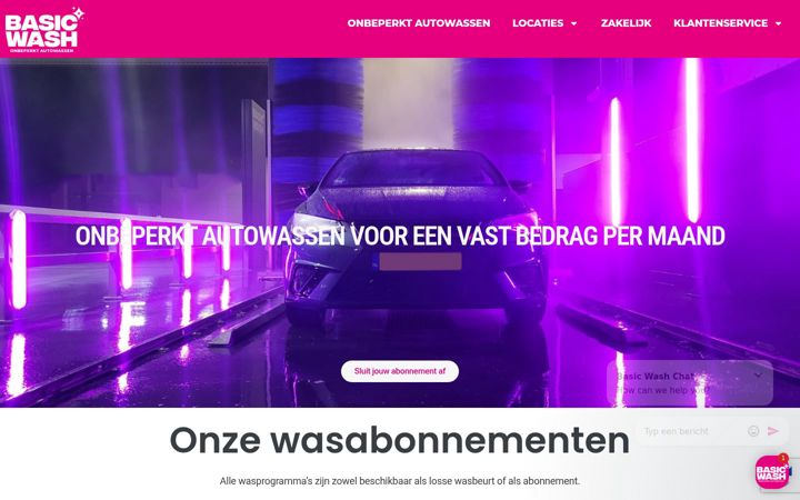 Screenshot of basicwash.nl
