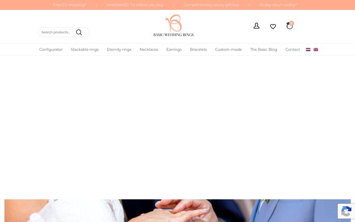 Ekrano kopija basicweddingrings.com
