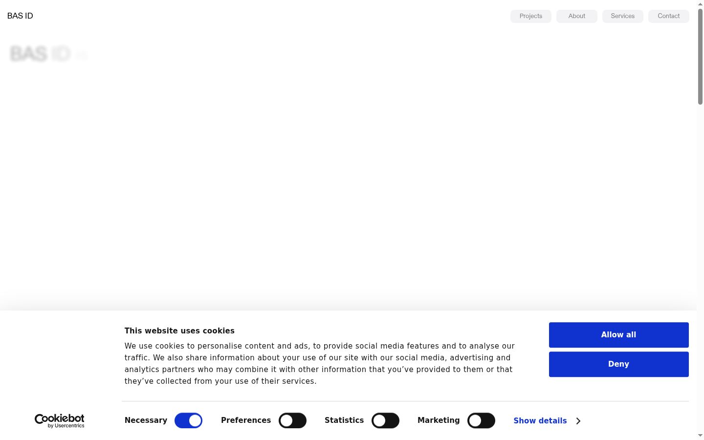Screenshot des Einwilligungsbanners vor jeglicher Interaktion