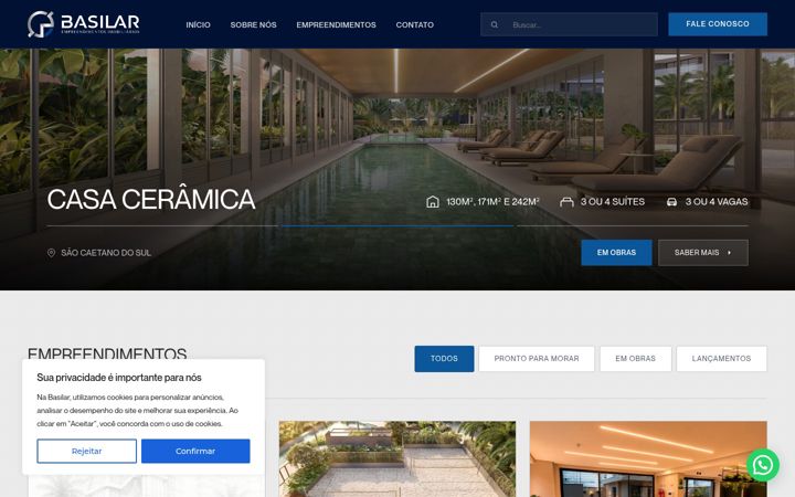 Screenshot von basilarconstrutora.com.br