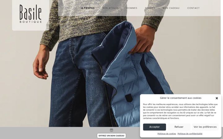 Screenshot of basile-boutique.be