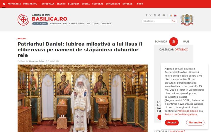 Screenshot of basilica.ro