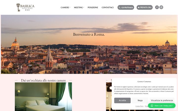 Screenshot of basilicahotel.it