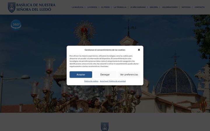 Screenshot of basilicalledo.es