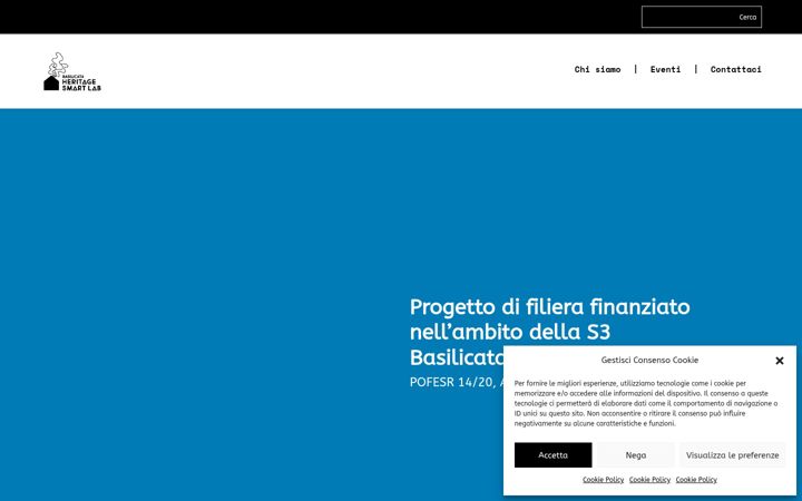 Screenshot of basilicataheritagesmartlab.it