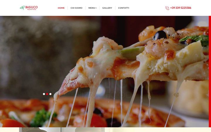 Screenshot of basilicopizzaefood.it