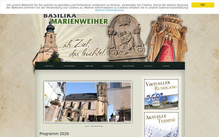 Screenshot of basilika-marienweiher.com
