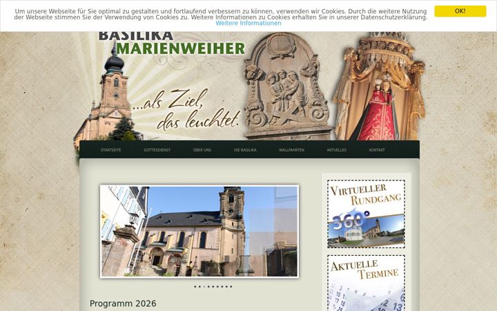Screenshot of basilika-marienweiher.de