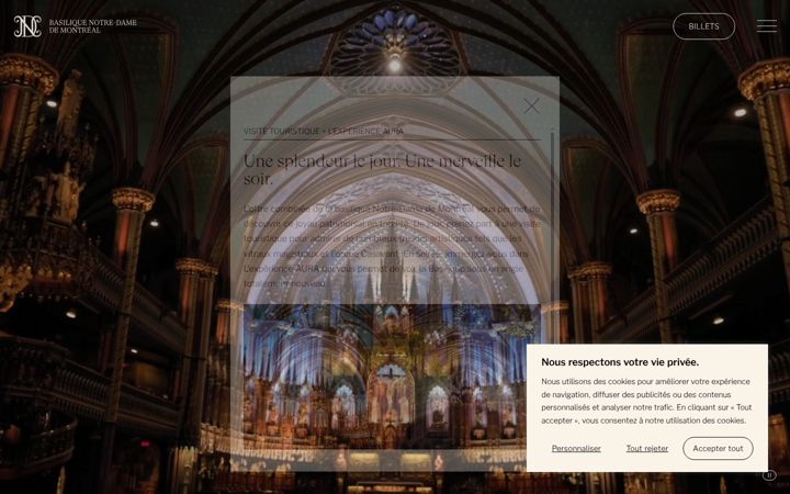 Screenshot of basiliquenddm.org