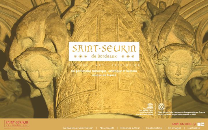 Screenshot of basiliquesaintseurin.org