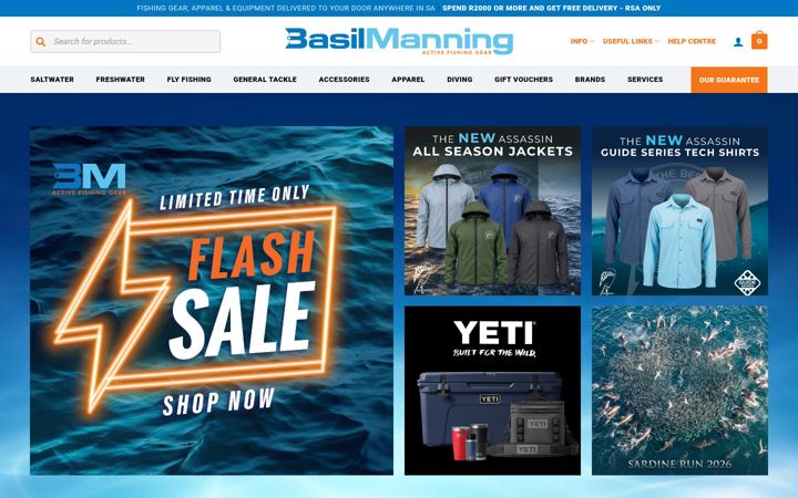 Screenshot of basilmanning.co.za