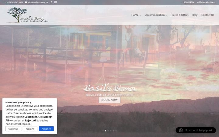 Screenshot di basilsboma.co.za